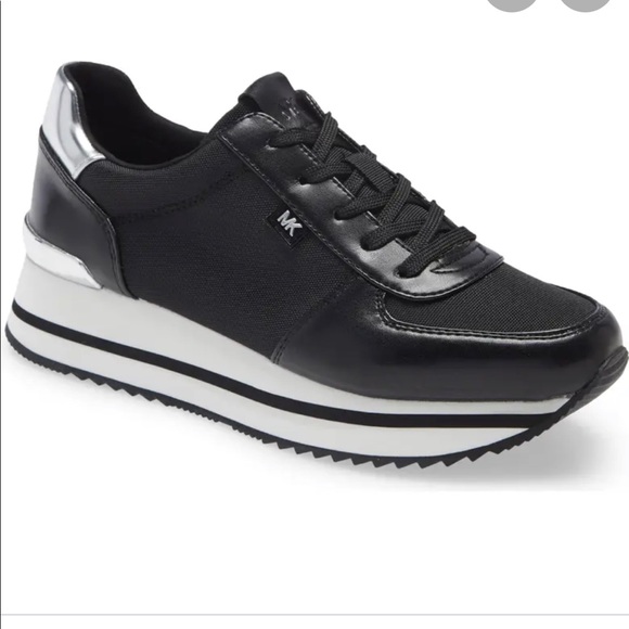 MICHAEL KORS MONIQUE TRAINER CANVAS Black Size:9 - Picture 7 of 7